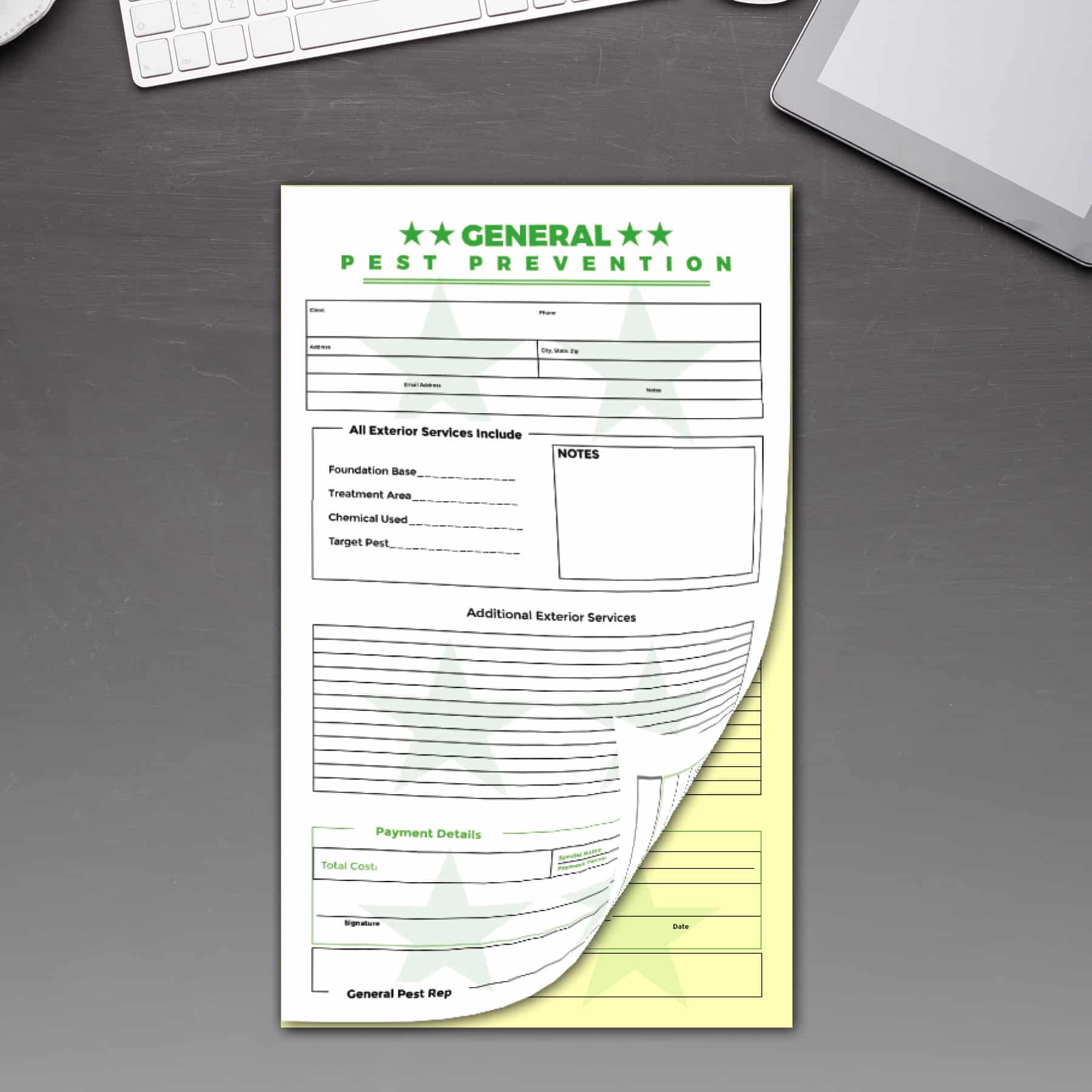 5 x A4 PRINTED 2 PART NCR INVOICE ESTIMATE PADS WITH FREE DELIVERY! ORDER 