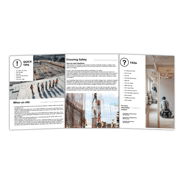 11x25.5 brochure printing, 6 page brochure, 6 panel brochure 1
