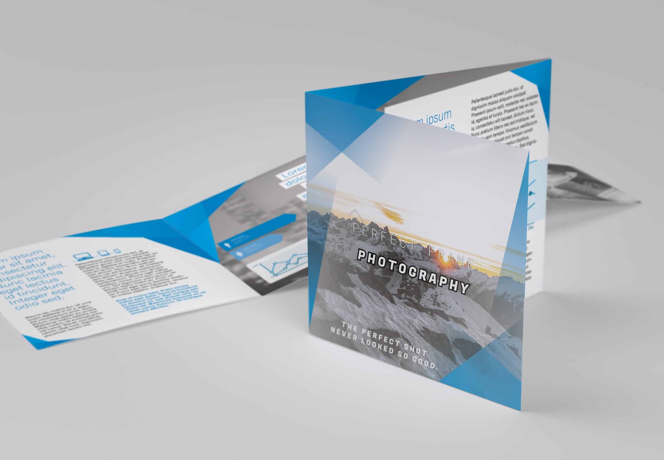 Square Trifold Brochure Printing With Free Shipping And Low Minimums