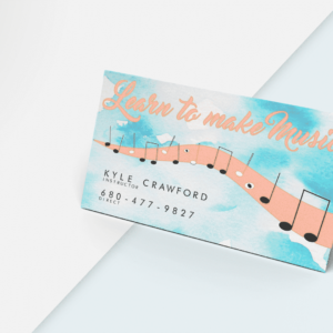 rose gold business card