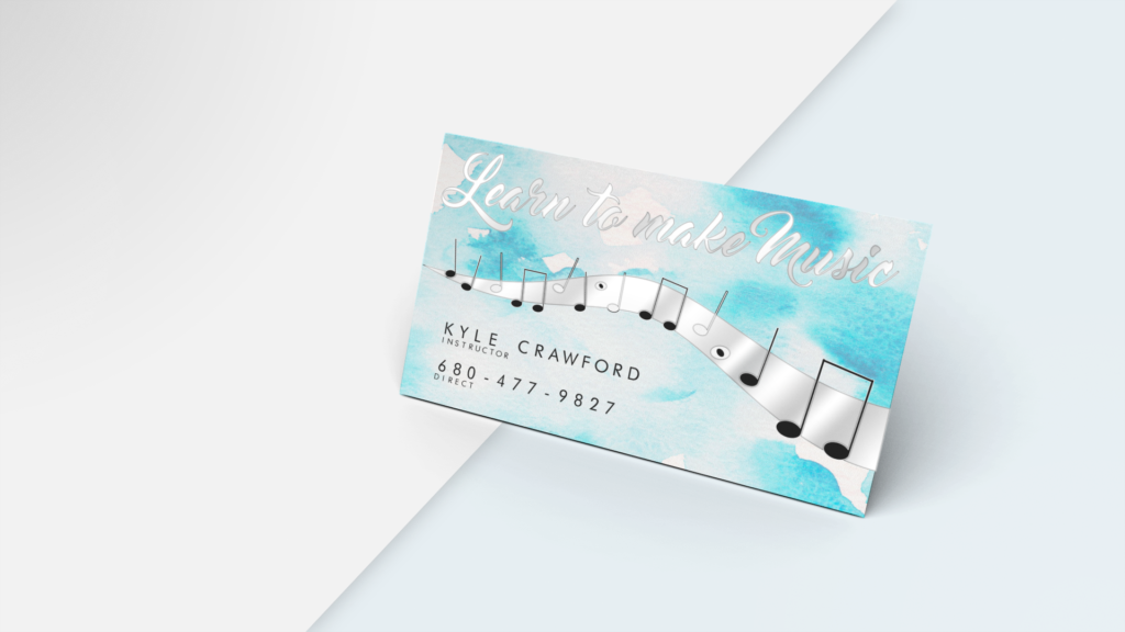 metallic business cards, business card metallic Silver